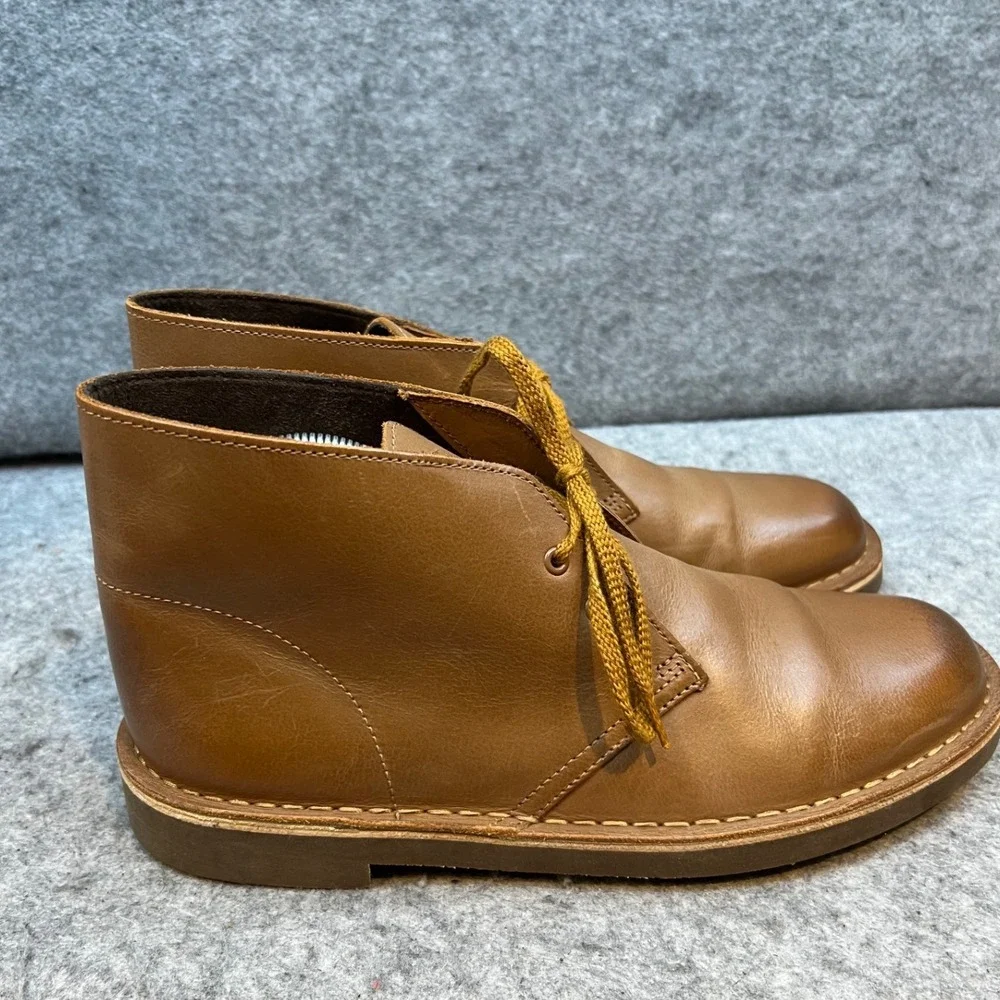 Clark's Men's Chukka Desert Boots Leather Lace Up Ankle‎ Shoes Brown Fall Size 8